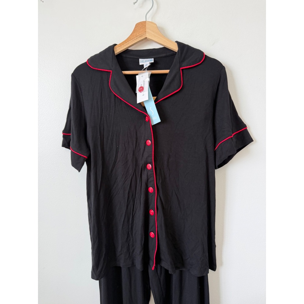 LuLaRoe Dream Pajama Set – Black with Red Details – Size Small – NWT - Picture 5 of 7